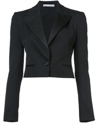 Женская черная шерстяная куртка от Oscar de la Renta