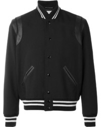 Мужская черная шерстяная куртка от Saint Laurent