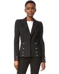 Женская черная шерстяная куртка от Thierry Mugler