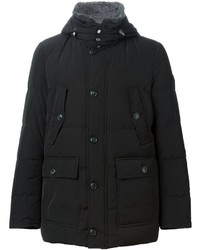 Мужская черная шерстяная куртка от Woolrich