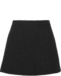 Черная шерстяная мини-юбка