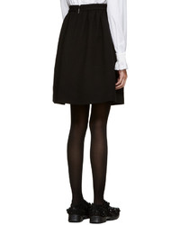Черная шерстяная мини-юбка от MSGM
