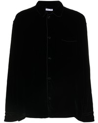 Мужская черная шерстяная рубашка с длинным рукавом от Cmmn Swdn