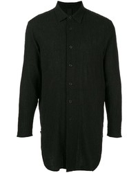 Мужская черная шерстяная рубашка с длинным рукавом от Forme D'expression
