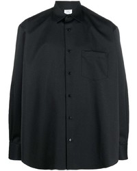 Мужская черная шерстяная рубашка с длинным рукавом от Vetements