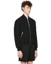 Мужская черная шерстяная стеганая куртка от Versace