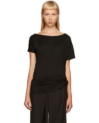 Женская черная шерстяная футболка от Ann Demeulemeester