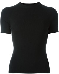 Женская черная шерстяная футболка от Rosetta Getty