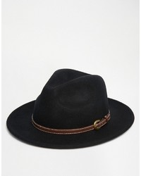 Мужская черная шерстяная шляпа от Asos
