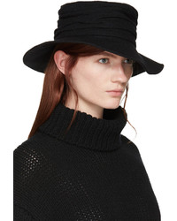 Женская черная шерстяная шляпа от Y's