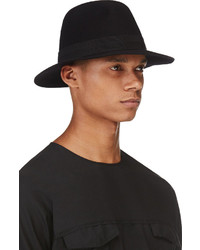 Мужская черная шерстяная шляпа от Lanvin