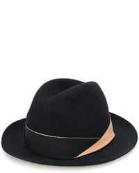 Женская черная шерстяная шляпа от Borsalino
