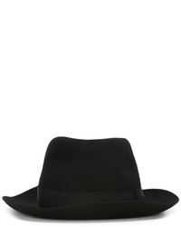 Мужская черная шерстяная шляпа от Borsalino