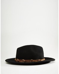 Мужская черная шерстяная шляпа от Asos