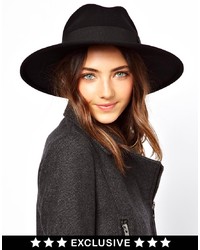 Женская черная шерстяная шляпа от Catarzi