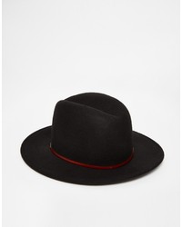 Мужская черная шерстяная шляпа от Catarzi