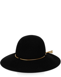 Женская черная шерстяная шляпа от Lanvin