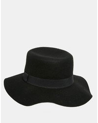 Женская черная шерстяная шляпа от Asos