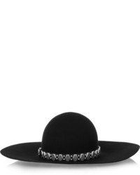 Женская черная шерстяная шляпа от Saint Laurent