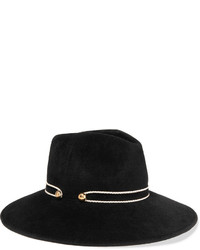 Женская черная шерстяная шляпа от Eugenia Kim