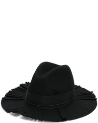 Женская черная шерстяная шляпа от Federica Moretti