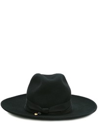 Женская черная шерстяная шляпа от Federica Moretti