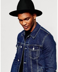 Мужская черная шерстяная шляпа от Catarzi