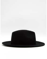 Мужская черная шерстяная шляпа от Catarzi