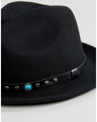 Мужская черная шерстяная шляпа от Reclaimed Vintage