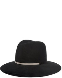 Женская черная шерстяная шляпа от Janessa Leone