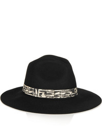 Женская черная шерстяная шляпа от Karl Lagerfeld