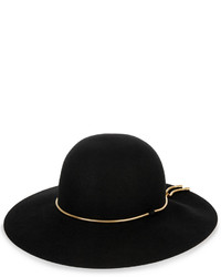 Женская черная шерстяная шляпа от Lanvin
