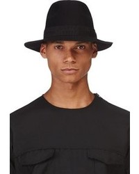 Мужская черная шерстяная шляпа от Lanvin