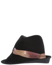 Женская черная шерстяная шляпа от Le Chapeau