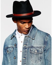 Мужская черная шерстяная шляпа от Brixton