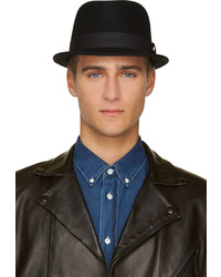 Мужская черная шерстяная шляпа от Rag and Bone