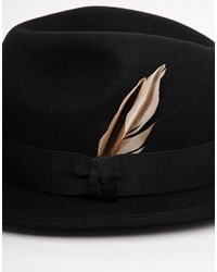 Женская черная шерстяная шляпа от Christy