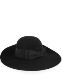 Женская черная шерстяная шляпа от Saint Laurent