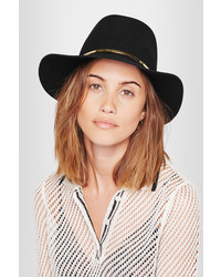 Женская черная шерстяная шляпа от Janessa Leone