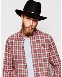 Мужская черная шерстяная шляпа от Catarzi