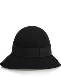 Женская черная шерстяная шляпа от Stella McCartney