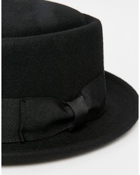 Мужская черная шерстяная шляпа от Reclaimed Vintage