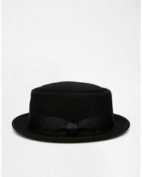 Мужская черная шерстяная шляпа от Reclaimed Vintage