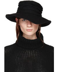 Женская черная шерстяная шляпа от Y's