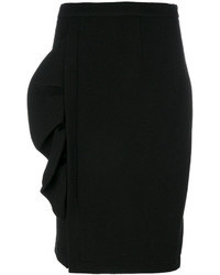 Черная шерстяная юбка-карандаш от Moschino