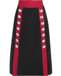 Черная шерстяная юбка с украшением от Dolce & Gabbana