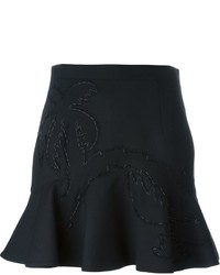 Черная шерстяная юбка с украшением от Dsquared2