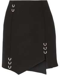 Черная шерстяная юбка с украшением от Thierry Mugler
