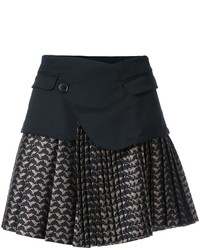 Черная шерстяная юбка со складками от A.F.Vandevorst