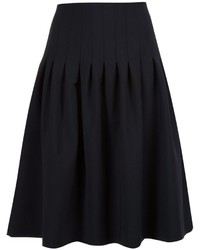 Черная шерстяная юбка со складками от ADAM by Adam Lippes